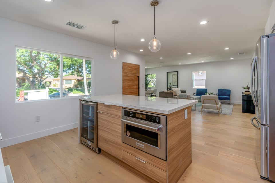 Wine Fridge & Under Counter Microwave