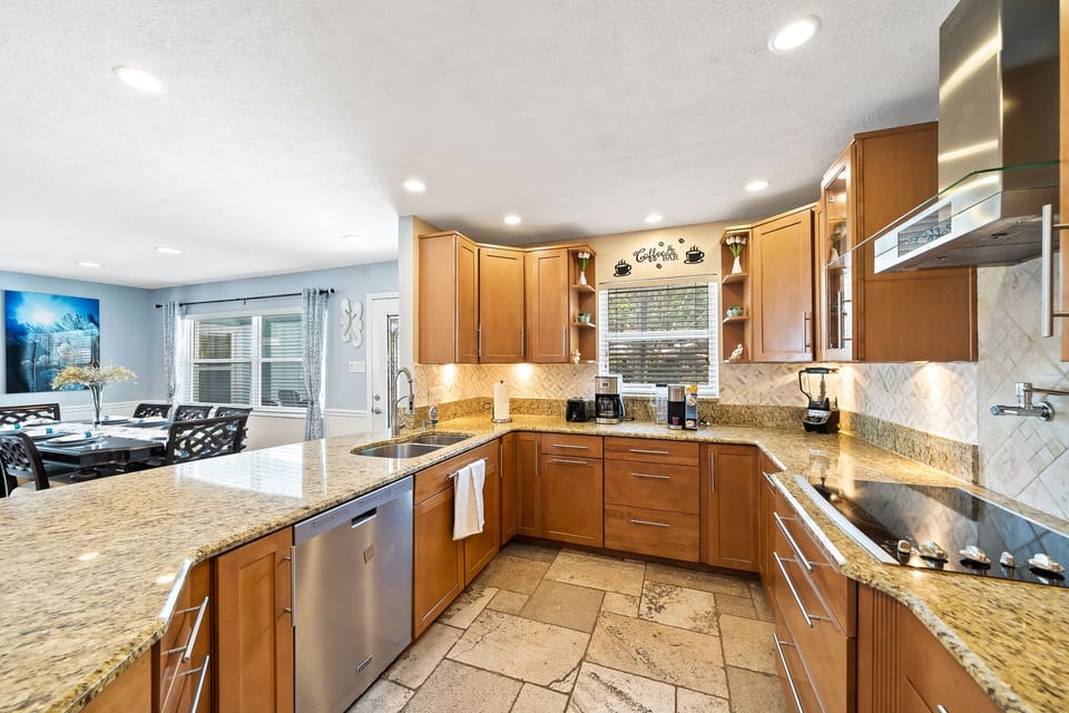 Granite Kitchen Counters/ Coffee Bar Full Setup
