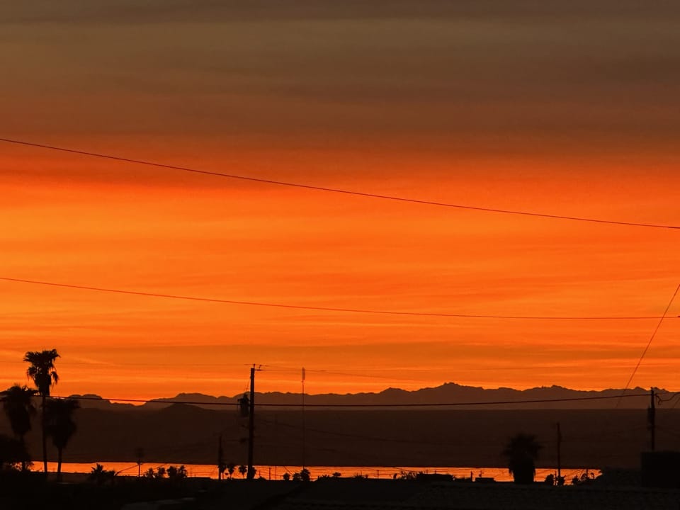Sunset from the backyard