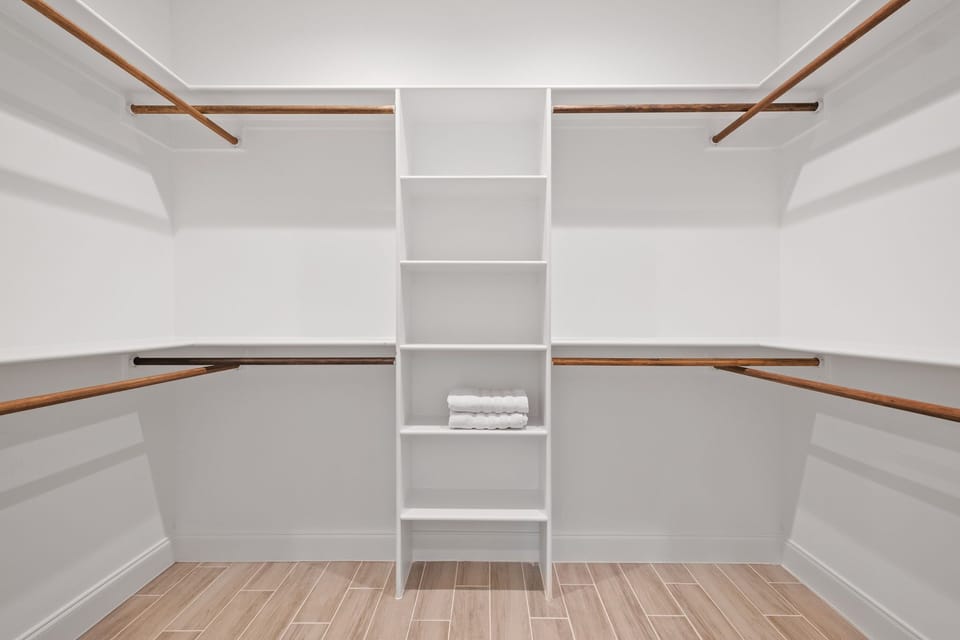 Featured in the master is a spacious walk-in closet for all your luggage needs!
