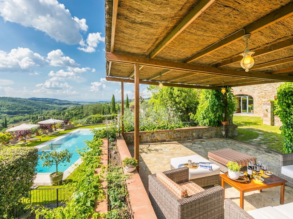 Plant, Cloud, Sky, Building, Table, Shade, Swimming Pool, Outdoor Furniture, Chair, Flowerpot