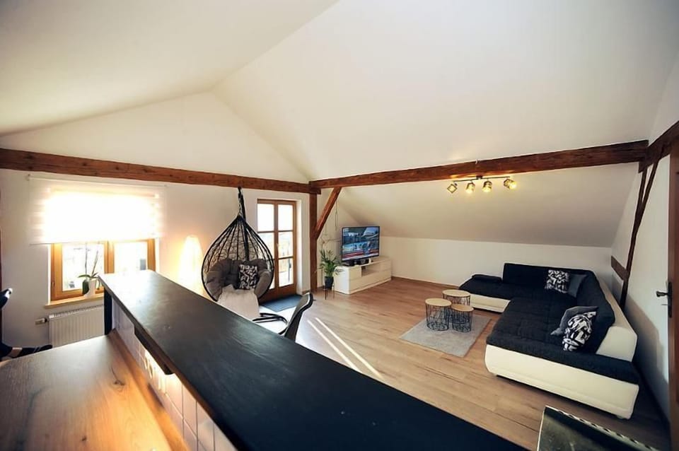 Large vacation apartment with balcony, Swedish stove and box-spring bed Apartment in Bavaria