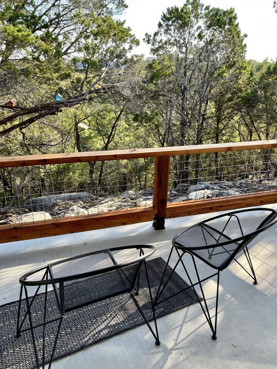 Peaceful Hill Country porch vibes