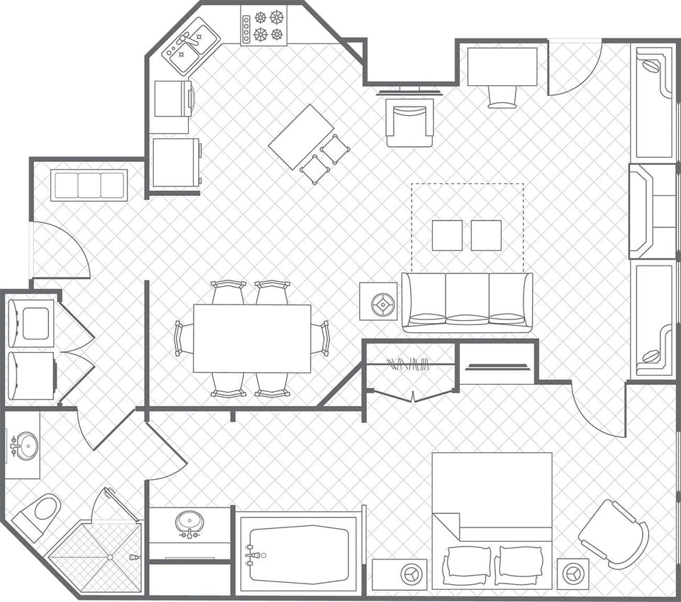 one bedroom floor plan