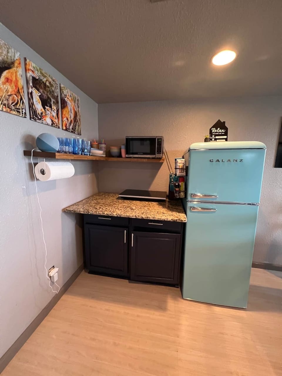 Kitchenette with Microwave and 2 burner induction burner