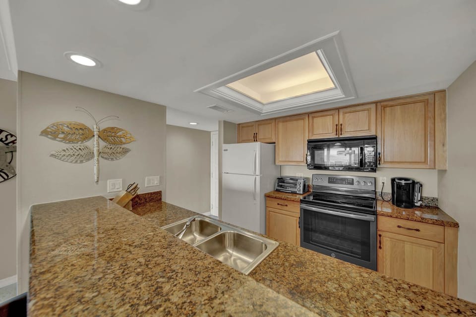 Efficient and fully stocked kitchen