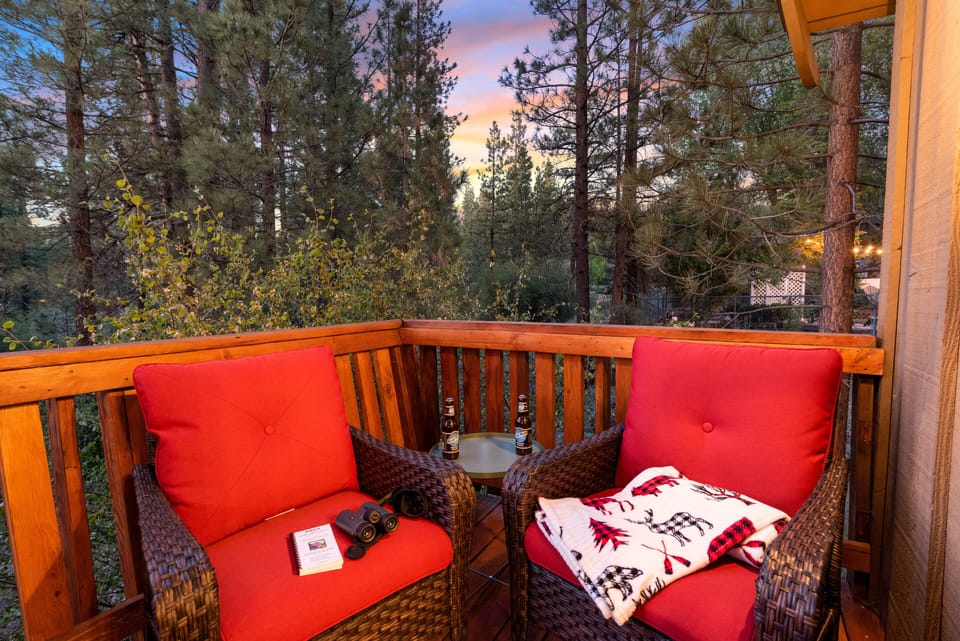 Sit on the back deck and bird watch or read your favorite book.