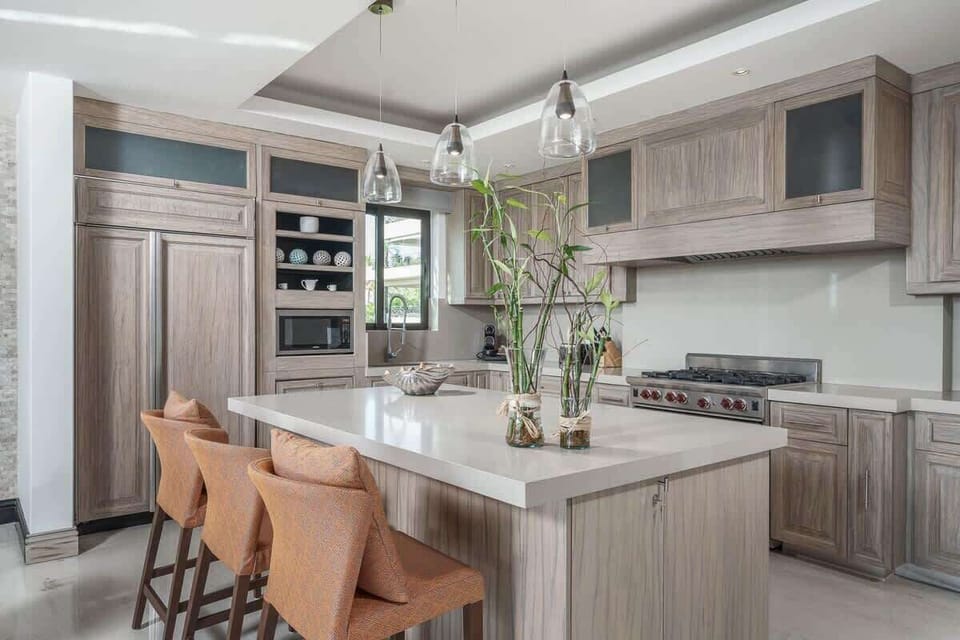 An Exquisite Kitchen with a Charming Island