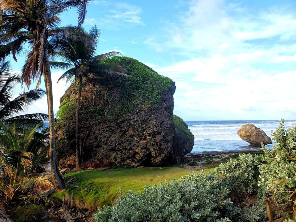 Iconic Bathsheba rock formation in St. Joseph, one of Barbados' most breathtaking natural landmarks.
