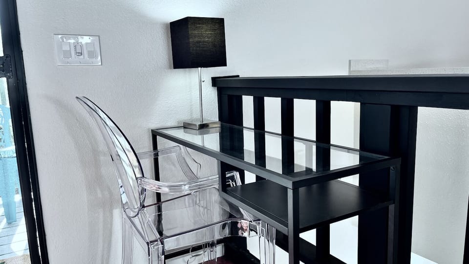 Desk in the main living area.