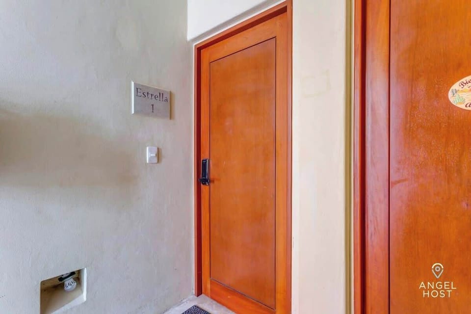 The door to your apartment inside the gate
