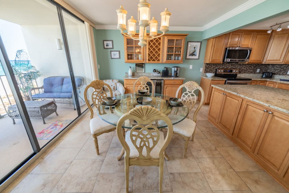 Play a game of cards at the dining room table on a rainy day!