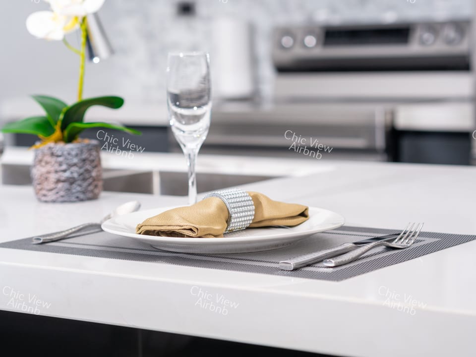 Close up view of the Table setting.