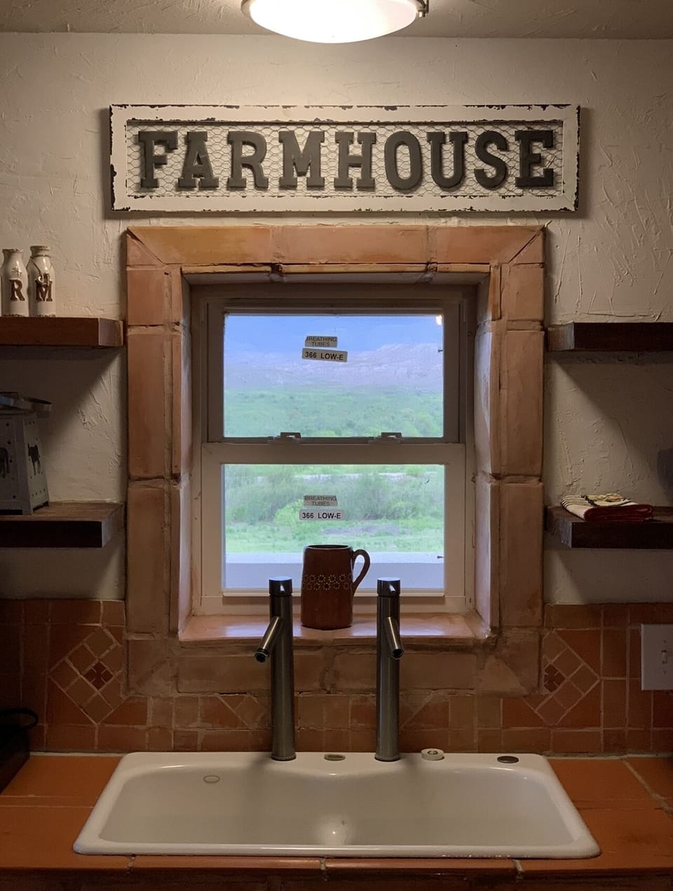 Kitchen window with view into Mexico 
