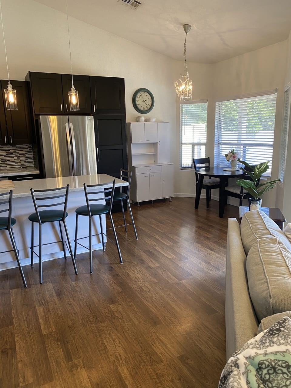 Kitchen and dining area
