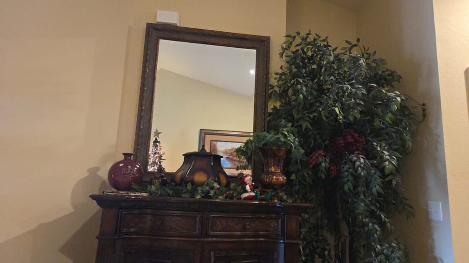 Holiday decor may vary from year to year and is typically displayed from November to January