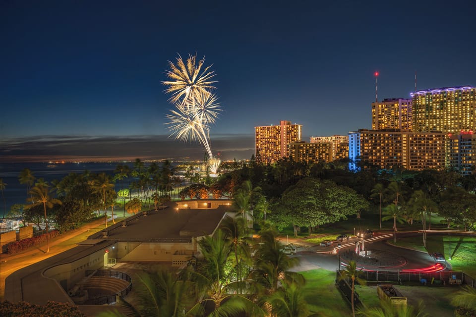 Friday night fireworks from Waikiki Shore