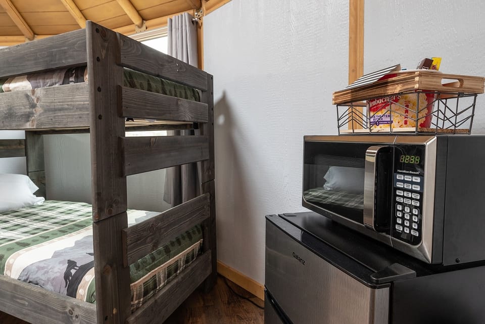 Microwave and Refrigerator