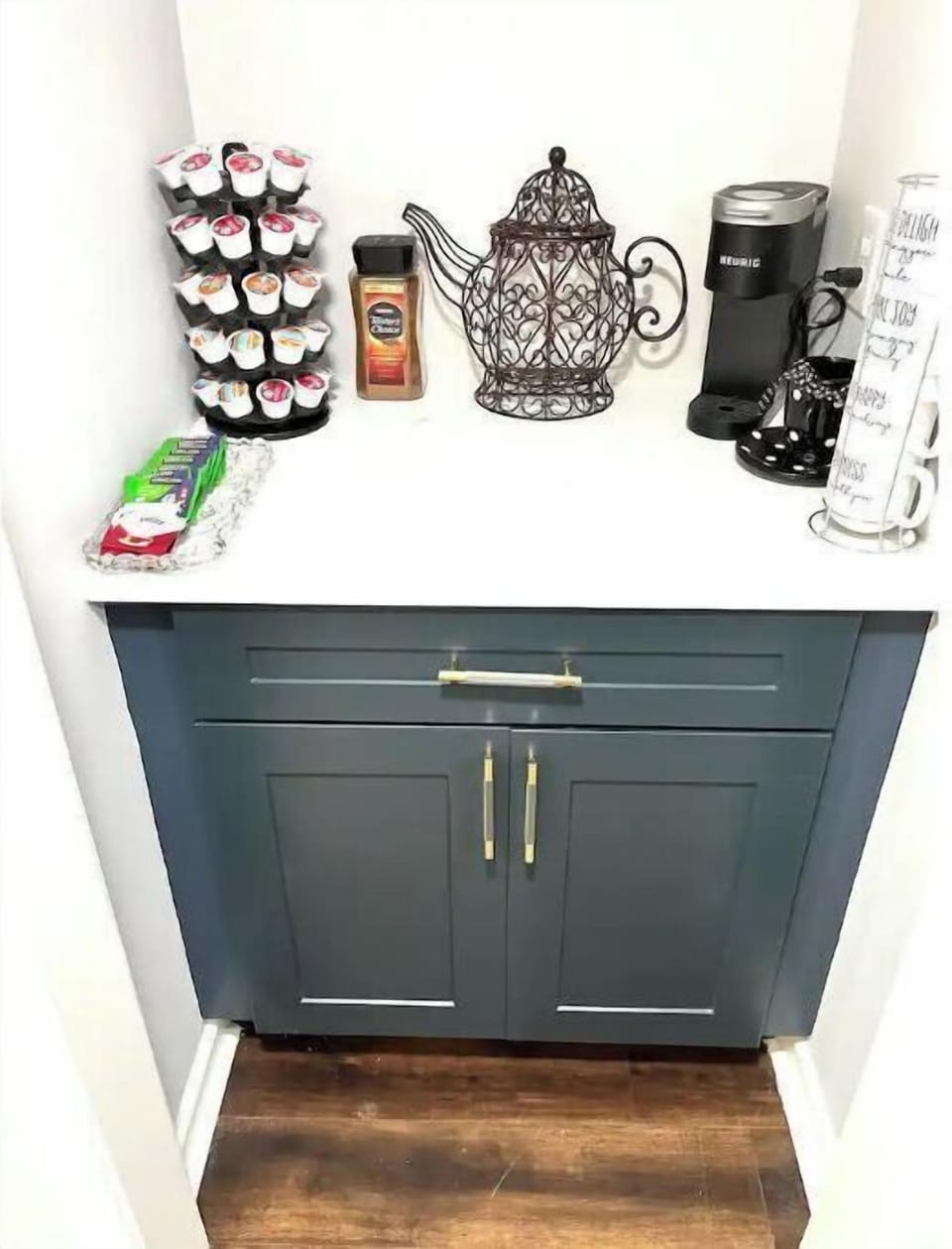 Coffee or Tea Anyone? Enjoy a cup of joe or green tea by the coffee nook.