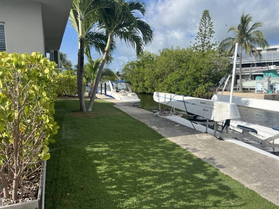 Dock space at the back of the property.