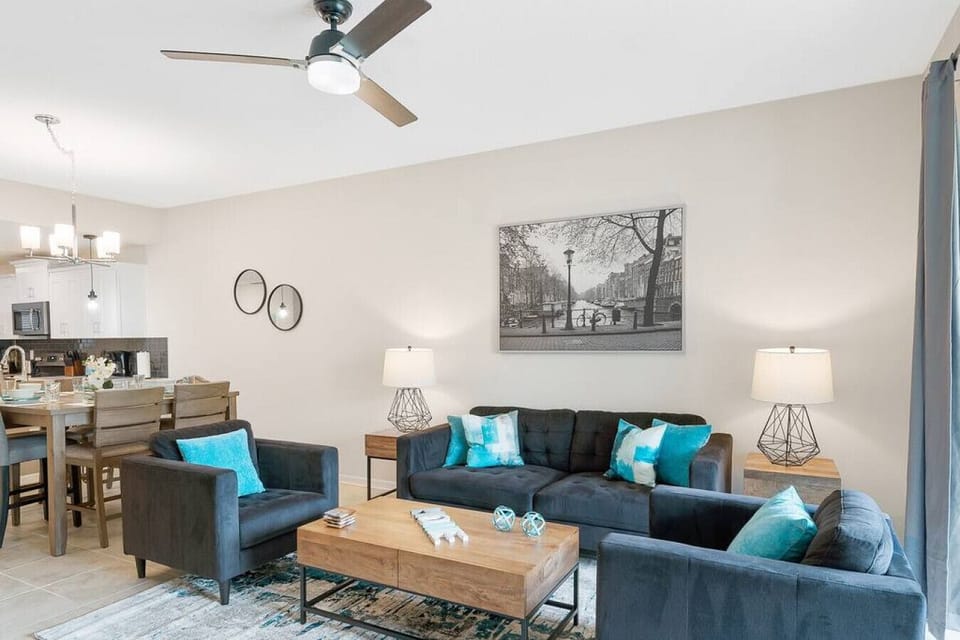 Living Room#Disney #Parks #kingdom #springs #StoreyLake #Apartment #Vacation #Rental #waterpark #Kissimmee #Orlando #universal #citywalk