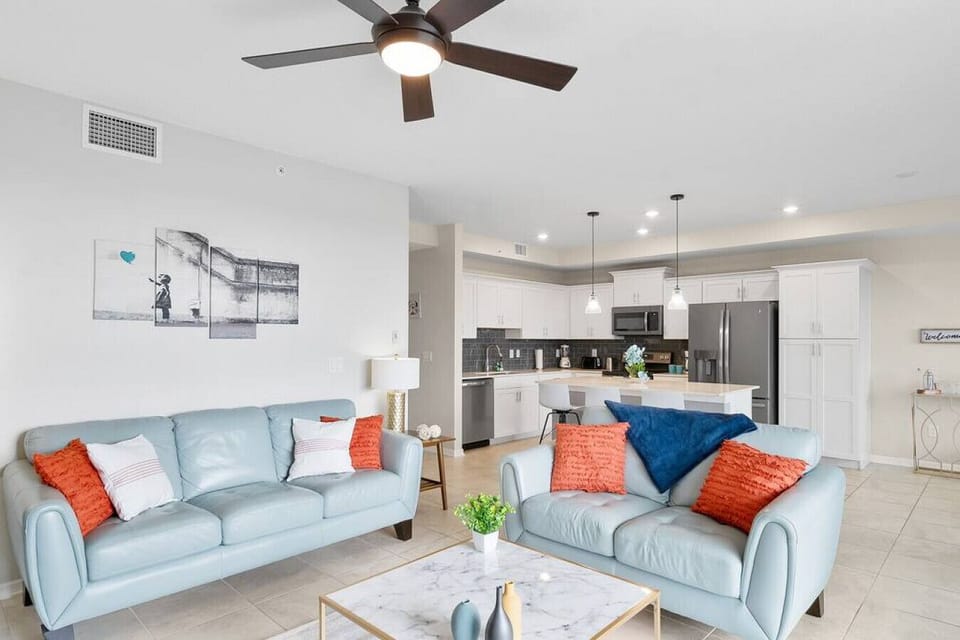 Living Room#Disney #Parks #kingdom #springs #StoreyLake #Apartment #Vacation #Rental #waterpark #Kissimmee #Orlando #universal #citywalk