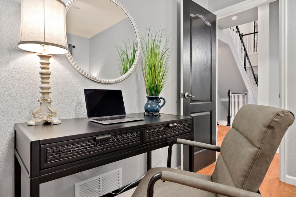Bedroom 1 | Laptop-friendly Workspace (main level)