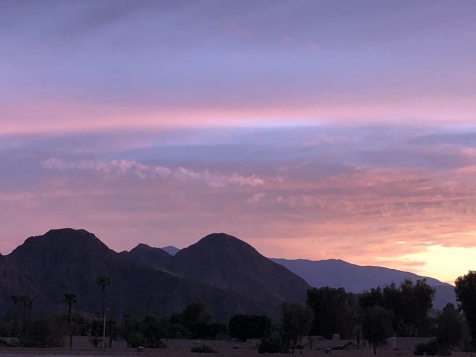 Beautiful sunset views from the backyard. 