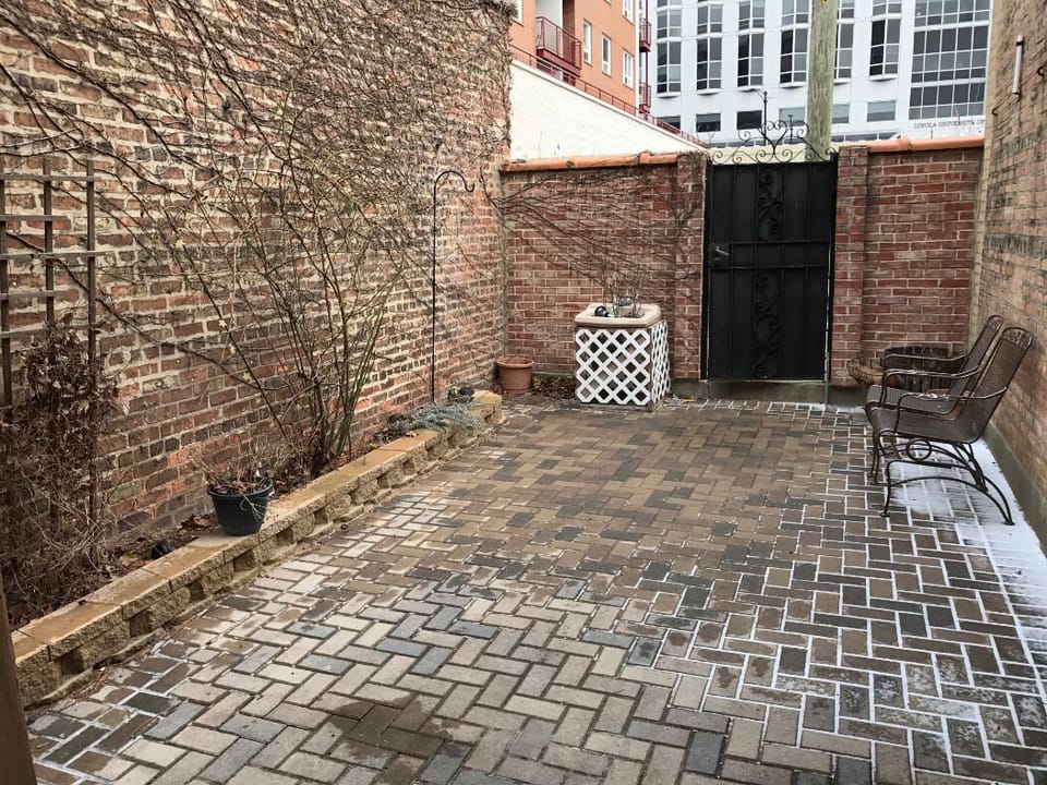 The shared back patio