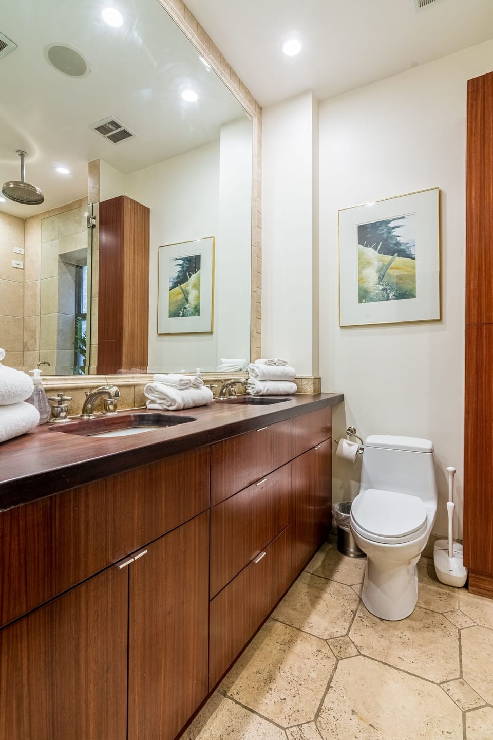 Our spa-like bathroom is so luxurious