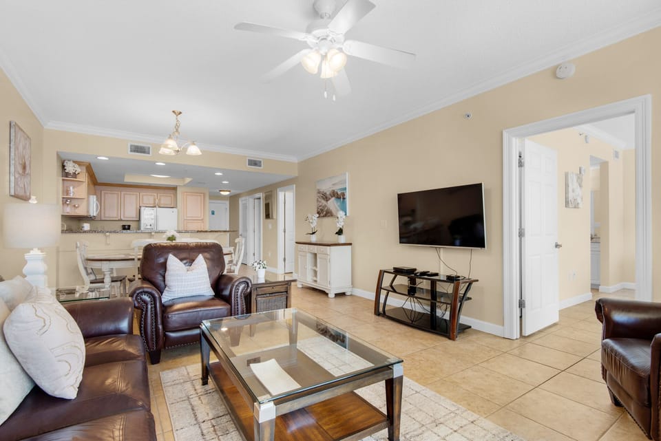 Living room with flat screen TV