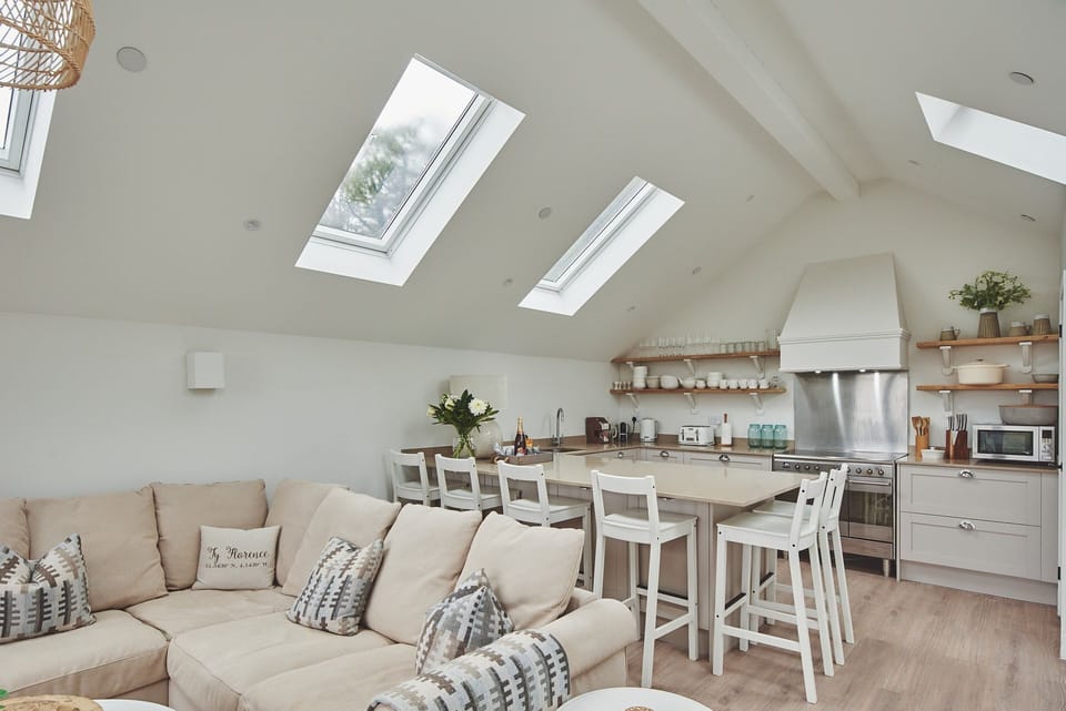 The living room at Ty Florence, Gower