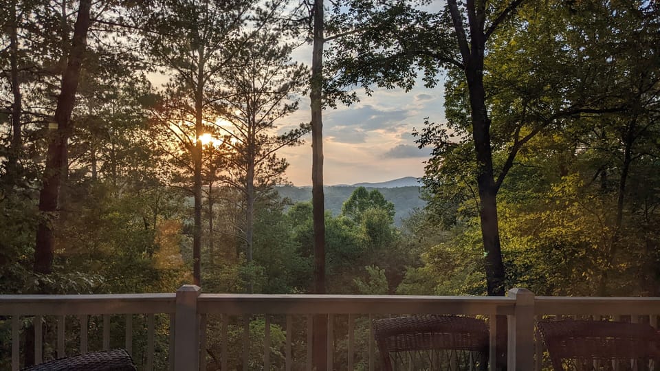 Beautiful sunsets from our spacious front deck!