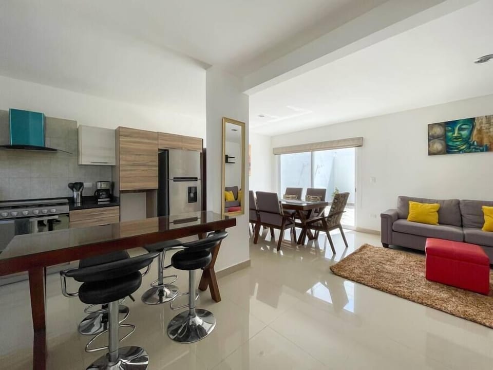 Spacious Living room, kitchen and dining.