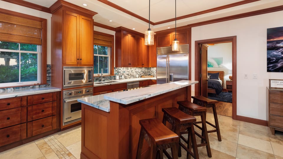Additional island seating for 4