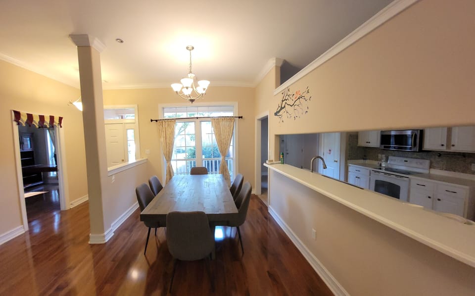 Dining table in the living room