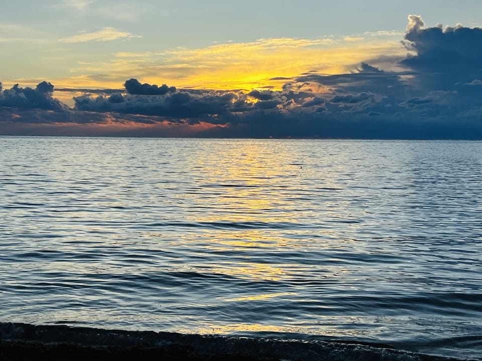 Sunrise walk on the beach