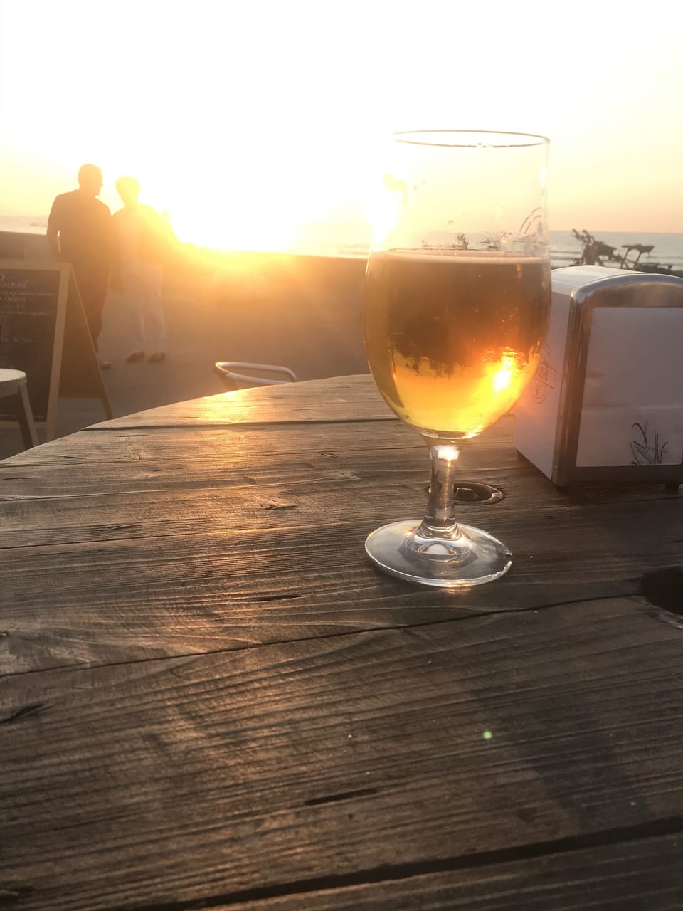 Coucher de soleil a la plage d’Erromardie
