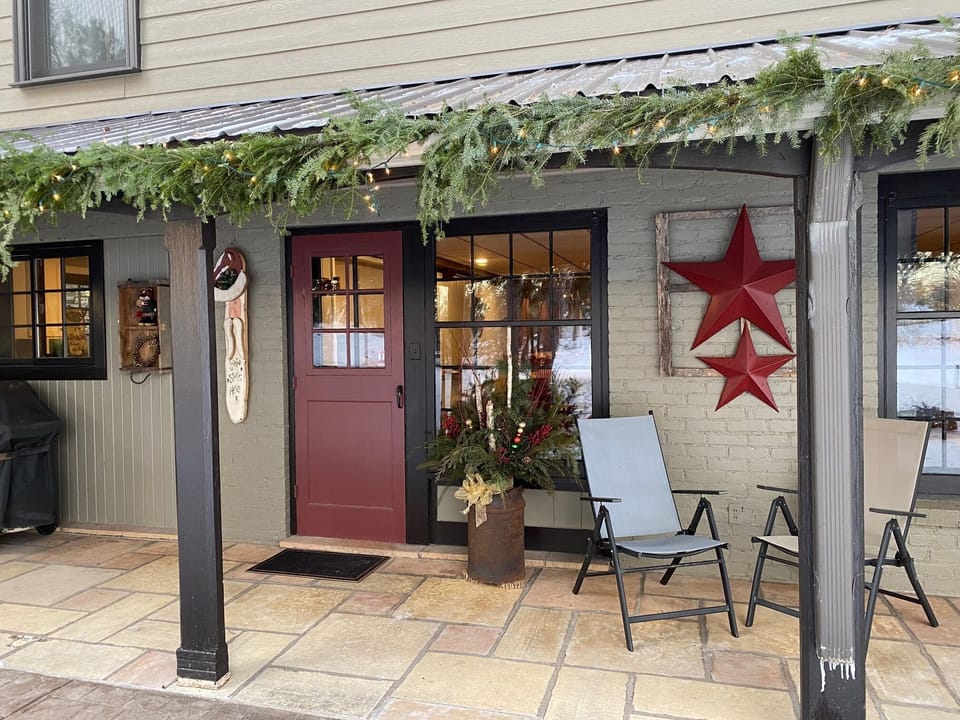 Front door with keypad code entrance