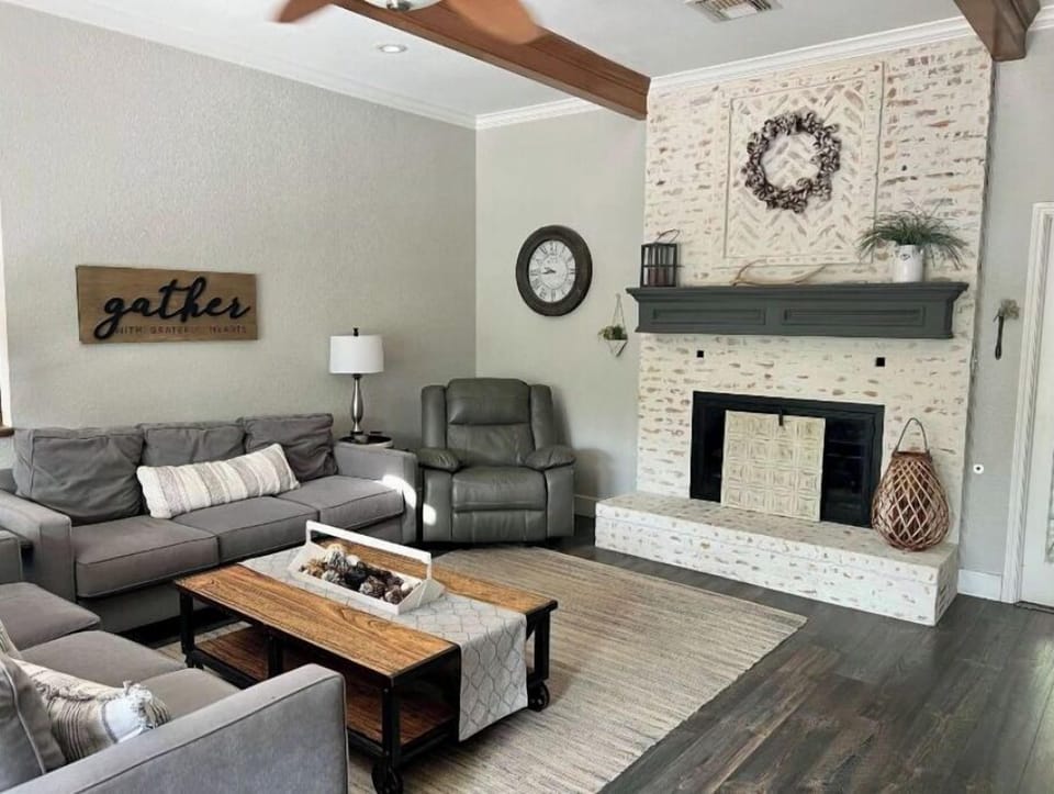 1 of 2 large living spaces. Gas fireplace and much more...