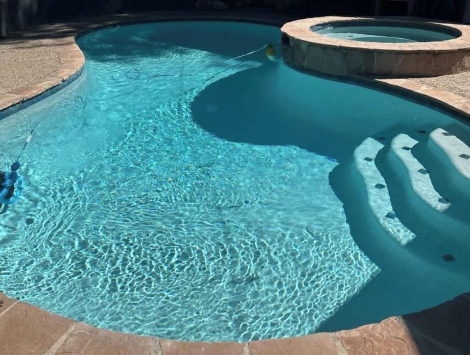 Crystal clear and newly updated pool