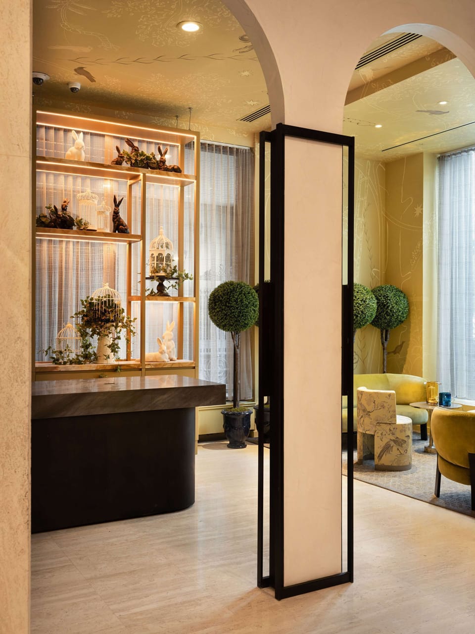 Arrive to a welcoming lobby dressed in warm, golden light.
