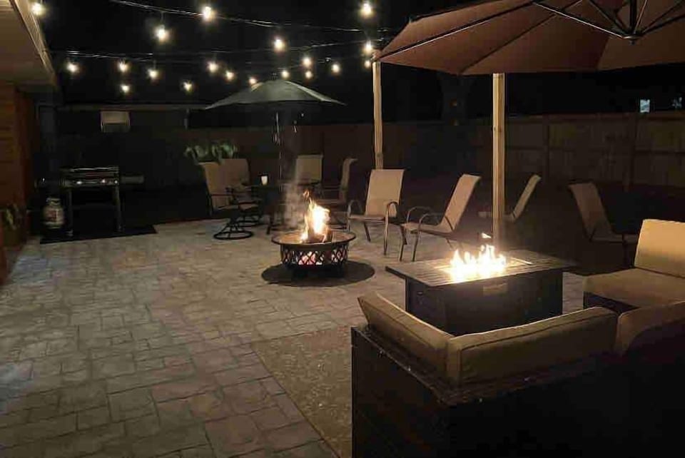 Imagine relaxing here under the twinkling lights and stars.