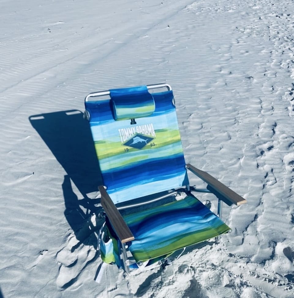 Beach chairs and towels provided