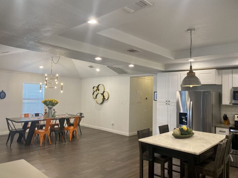 Dining area and kitchen