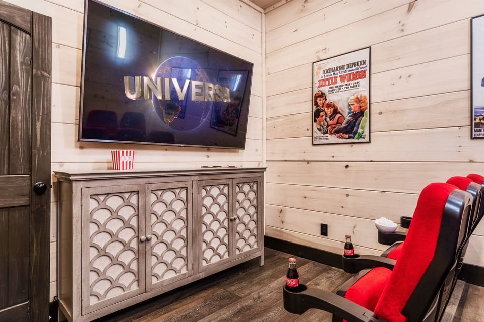 Movie night with the family! Our theater room features a 75" TV for streaming all your favorites!