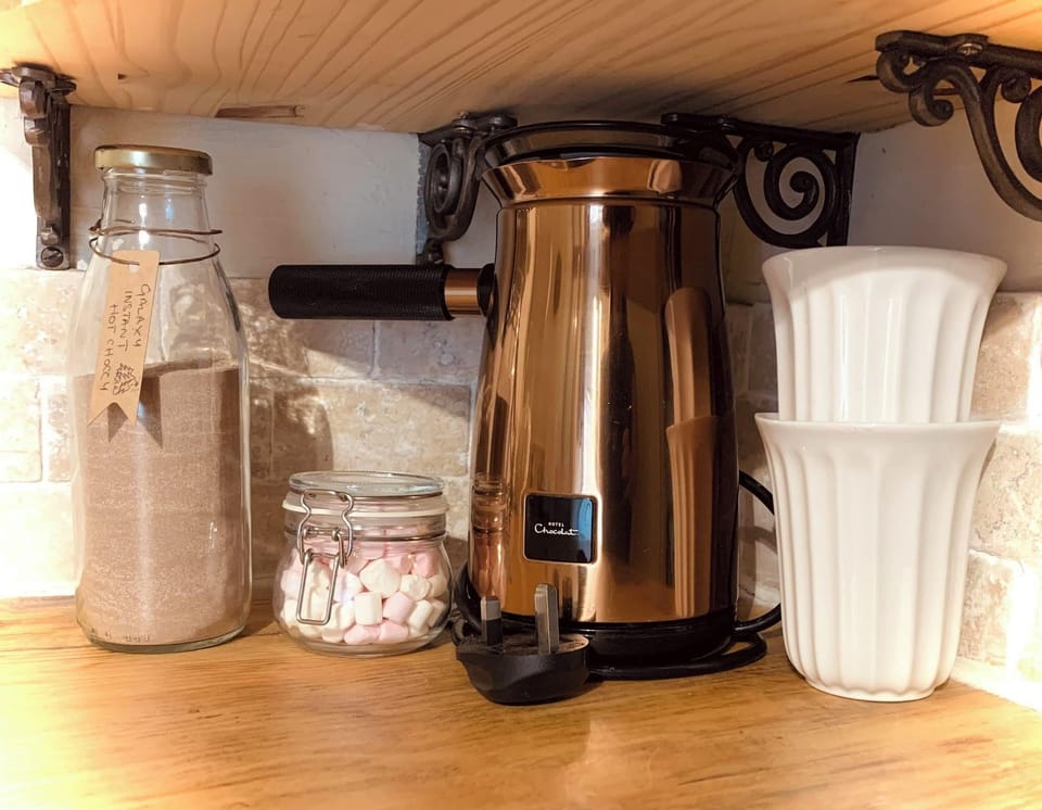 The hot choccie station!
