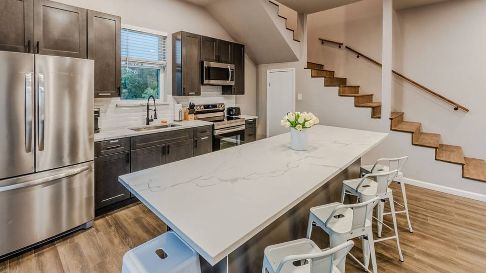 The kitchen in our barn, one of two kitchens at Retreat Blooming Grove