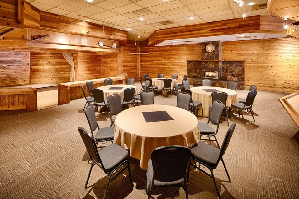 Gather by the glowing fireplace for cozy, memorable evenings.