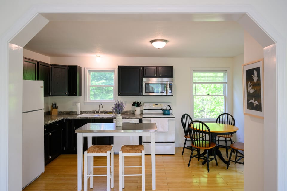 Kitchen and Dining view from the Living Room
